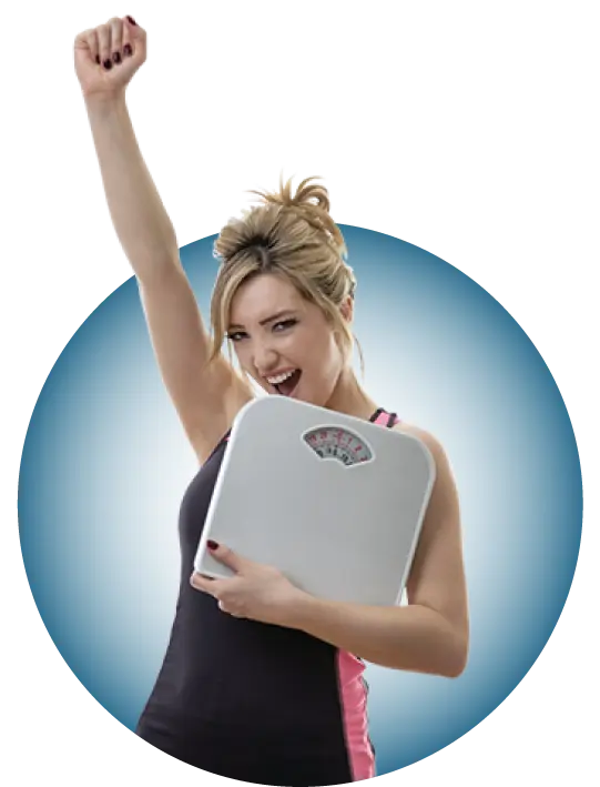 Medical Weight Loss Program 7 happy woman with scale